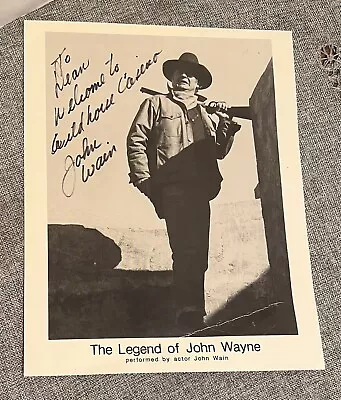 Vintage John Wain Actor  Impersonater Of John Wayne Signed Wild Horse Casino • $14.95