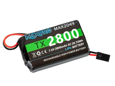 £35.62 • Buy Maxpro Lipo Tx Battery 7.4V 2800mAh With Balancer Futaba -jr Connection