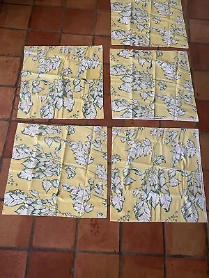Vintage Key West Decorative Hand Print Fabrics - Aralias By Ribera - 5 Pieces • $66