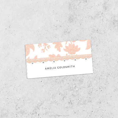 Lace Pearl Wedding Place Card Digital Or Printed • £8