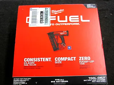 Milwaukee 2841-20 M18 FUEL Ergonomic 16 Gauge Angled Finish Nailer - Bare Tool • $250