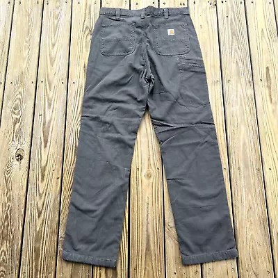 Carhartt Men's Rugged Flex Relaxed Fit Canvas Flannel-Lined Work Pants 36 X 34 • $33.11