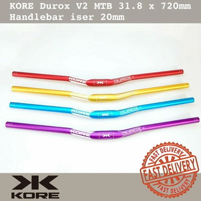 $34.90 • Buy KORE Durox V2 MTB Handlebar 31.8 X 720mm AL6061-T6 Double Butted Riser 20mm