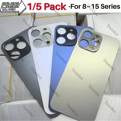 Big Hole Back Glass Replacement For IPhone 15 14 13 12 11 XS XR 8 Rear Cover Lot • $49.40