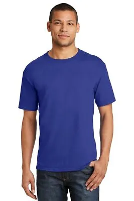 Pack Of 5 Hanes 5180 Mens Short Sleeve Beefy 100% Cotton Casual T-Shirt • $49.05