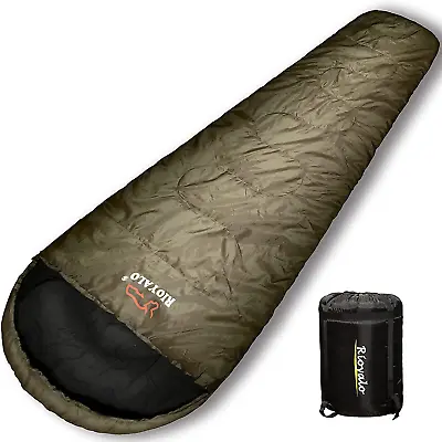 RIOYALO 0°F 0 Degree Winter Sleeping Bags For Adults Cold Weather Green • $83.52