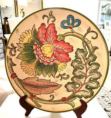 Maxcera 11” Dinner Plate Vanilla Chintz Round Flower Colorful • $6.99