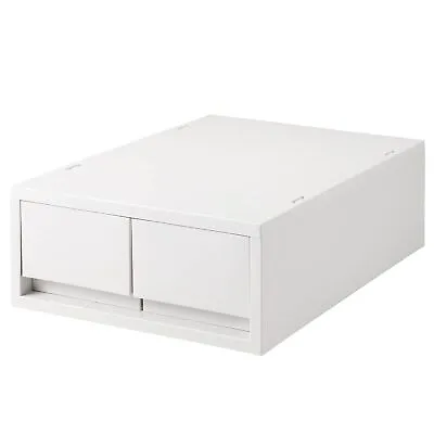 Muji Polypropylene Case 2 Pull-out Shallow Types With Partitions White Gray • $46.79