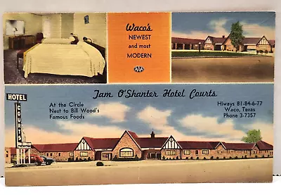 Waco TX Tam O'Shanter Hotel Courts Linen Postcard • $4.49