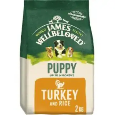 James Wellbeloved Dry Dog Food Puppy Turkey & Rice 2kg 15kg • £20.28