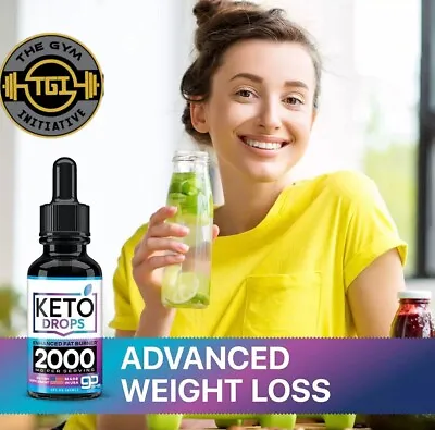 Keto Diet Weight-loss Drops Ketosis Weight Loss Supplement Fat Burn Carb Blocker • £18.99