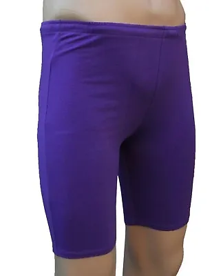 CHEX Cotton Lycra Shorts Mens Keep Fit Fitness Running Jogging Soft Feel Purple • £6.50