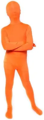 Kids Orange Morphsuit Boys Girl Full Body Suit Costume Halloween Morph Suits S-L • $34.95