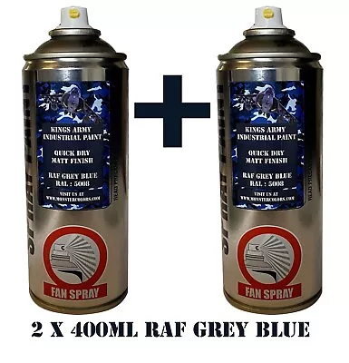Raf Grey Blue Army Spray Paint Military Vehicle PaintballairsoftRc Model X2 • £23.75