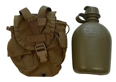 MOLLE II 1QT Canteen/Utility Pouch COYOTE Brown With Canteen • $15.99