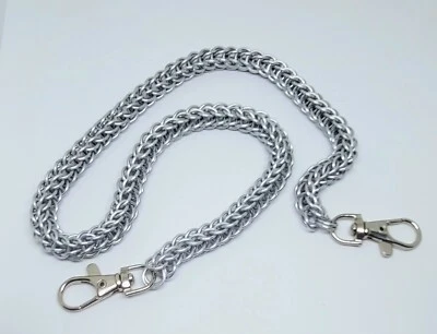 £10.99 • Buy Handmade Chainmail Persian 6in1 Silver Aluminium Wallet Chain. Biker/Punk Unisex