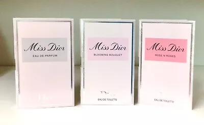 Set Of 3 Miss Dior Eau De Parfum / Blooming Bouquet/Rose N Roses Samples  • $14.99