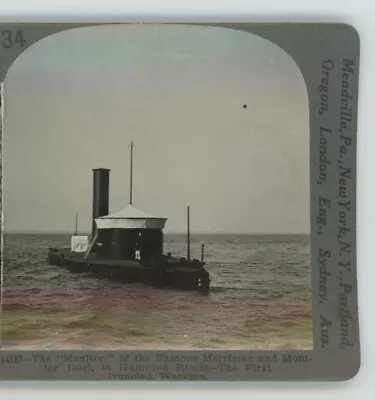 The Monitor In Hampton Roads Virginia Stereoview • $20