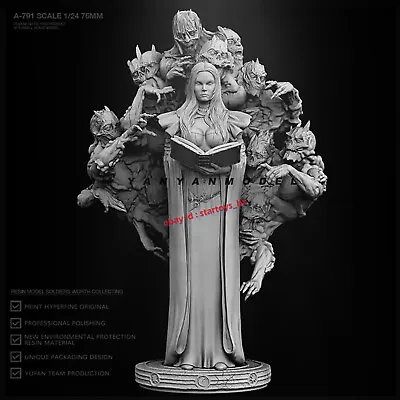 Witch 1/24 Unpainted Resin Model Kit Unassembled Garage Kit GK Figure Model Kits • $47.80