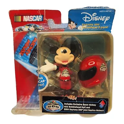 Disney NASCAR Daytona 500 Mickey Mouse Bobble Dobbles Bobblehead Figure 2004 • $14