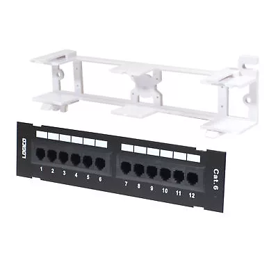 Cat6 Utp 12 Port Network Mini Patch Panel 110 With Surface Wall Mount Bracket • $31.98