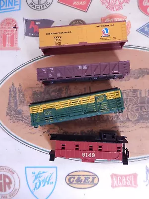 N Scale Misc. Lot 4 Freight  Cars For Parts Or Resto**NICE LQQK** • $8.35