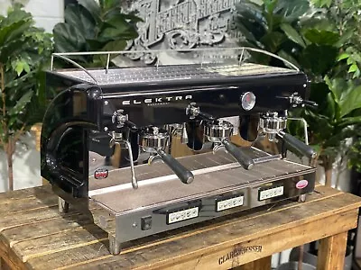 Elektra Maxi 3 Group Espresso Coffee Machine Black Cafe Commercial Barista Latte • $3950