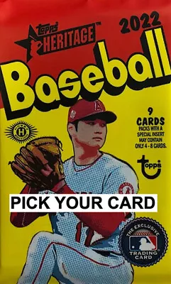 2022 Topps Heritage Base & SP Singles #251-500 Pick Your Own Complete Your Set • $1.99
