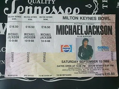 Michael Jackson Bad Tour Milton Keynes Bowl 1988  Concert Ticket  • £9.99