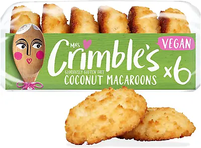 Mrs Crimble's Gluten Free Vegan Coconut Macaroons Premium Quality Certified & • £2.98