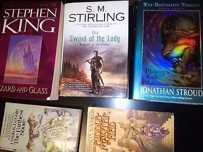 8 Fantasy Sci-Fi Book Lot Le Guin Frank Herbert Robert Jordan Stephen King • $10