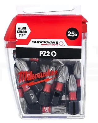 25 Milwaukee PZ2 Shockwave Impact Screw Driver Screwdriver Bits 4932472041 NoBox • £9.49