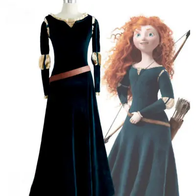 Disney Brave Merida Princess Costume Adult Dress Film Garment Cosplay Costume • $49.40