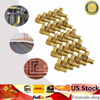 25Pcs 1/2  Inch PEX 90 Degree Elbow Brass Crimp Fittings Lead Free 1/2 X1/2  • $3.23