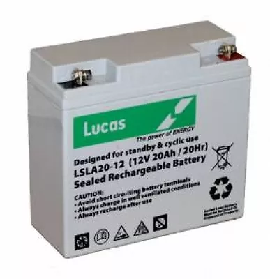 12 VOLT 20 AH  Electric E -bike Battery 20AH Bike 6-DZM-20 Batteries Lucas • £44.40