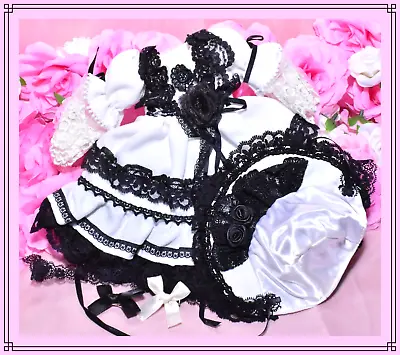 BJD 1/4 Volks Super Dollfie Dealer Made SDM MSD Lolita Lace Dress Bonnet Outfit • $33.95