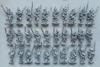 Thirty 28mm French Napoleonic Legere Chasseur In Shakos. Old Glory Metal Minis. • £17