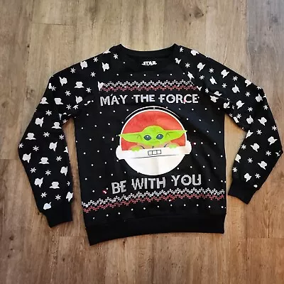 Star Wars Baby Yoda Ugly Christmas Sweatshirt Size S Small  Lights Up Women's  • $29.99