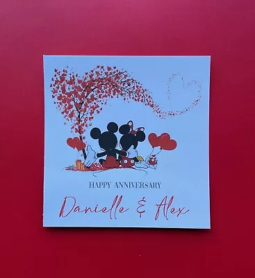 £2.85 • Buy Personalised Disney Anniversary Card - Couple Daughter Son In Law Sister Brother