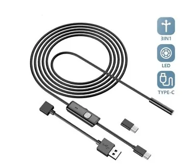 Waterproof USB Endoscope Borescope Snake Inspection Camera Android Mobile Phone • £3.99