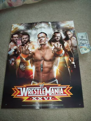 WWE/WWF WRESTLEMANIA 2-SIDED POSTER Pro Wrestling AEW NWO WcW ECW NWA JOHN CENA • $10