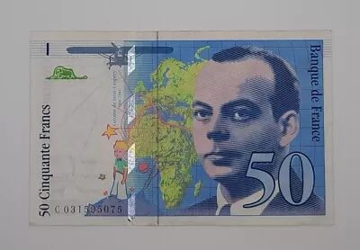 1997 - Banque De France - 50 (Fifty) Francs Banknote Serial No. C 031595075 • £6.99