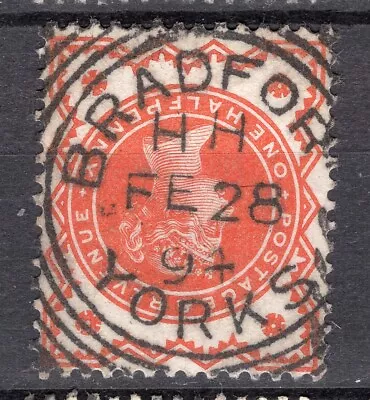 GB QV 1/2d Vermilion With Bradford 1894 Postmark • £1.50