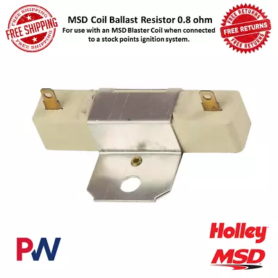 MSD Ignition Coil Ballast Resistor - 0.8 OHM- Stock Points Ignition System #8214 • $41.27