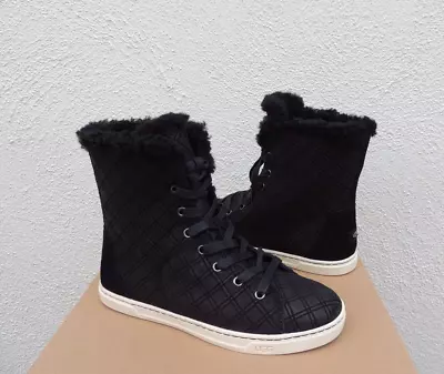 Ugg Croft Double Diamond Suede Sheepskin Winter Ankle Boots Us 7/ Eur 38 ~nib • $69.95