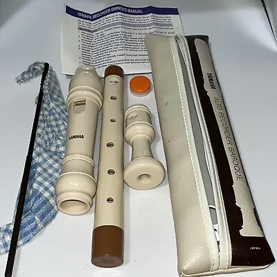 YAMAHA ALTO Recorder Baroque With Case Manual And Cleaning Rod • $27