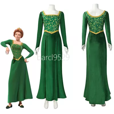 Princess Fiona Costume Shrek Cosplay Dress Halloween Fancy Dress Outfit Kids UK • £23.97