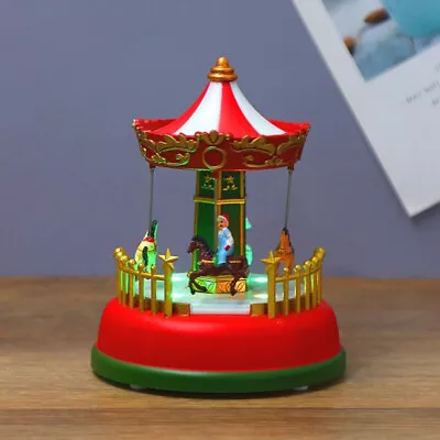 (2)Romantic Carousel Wheel With Luminous Animated Christmas Item For Desktop SL • $37.18