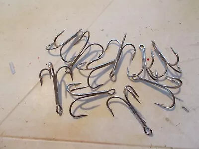10 Eagle Claw 2x Strong Size 5/0 Nickel Treble  Fishing Hooks PN 975M-5/0 • $0.99