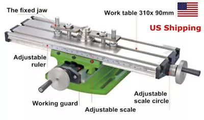 US Compound Milling Machine Work Table Mini Lathe Cross Slide Bench 310*90mm  • $47.51